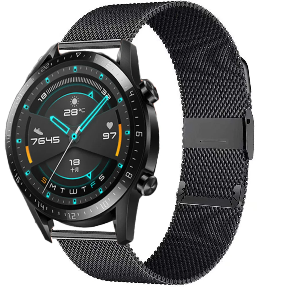 

20mm 22mm Strap For Samsung Galaxy watch 3 45mm 41mm/Active 2 46mm/42mm Gear S3 Frontier Magnetic bracelet Huawei GT/2/2e band