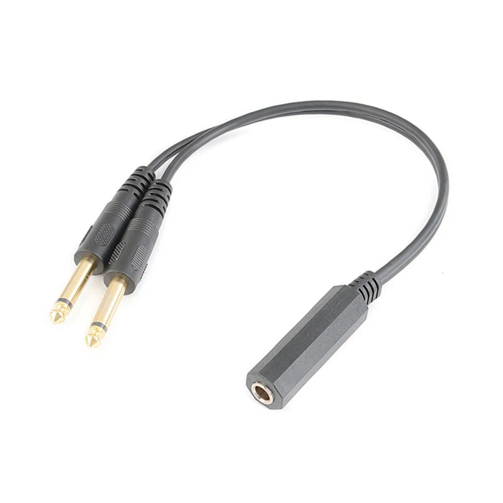 

6.35mm Y Splitter Audio Cable Audio Extension Cord Speakon Audio Line 6.35mm Female To 2 Male Mono Adapter Cable Digital Cables