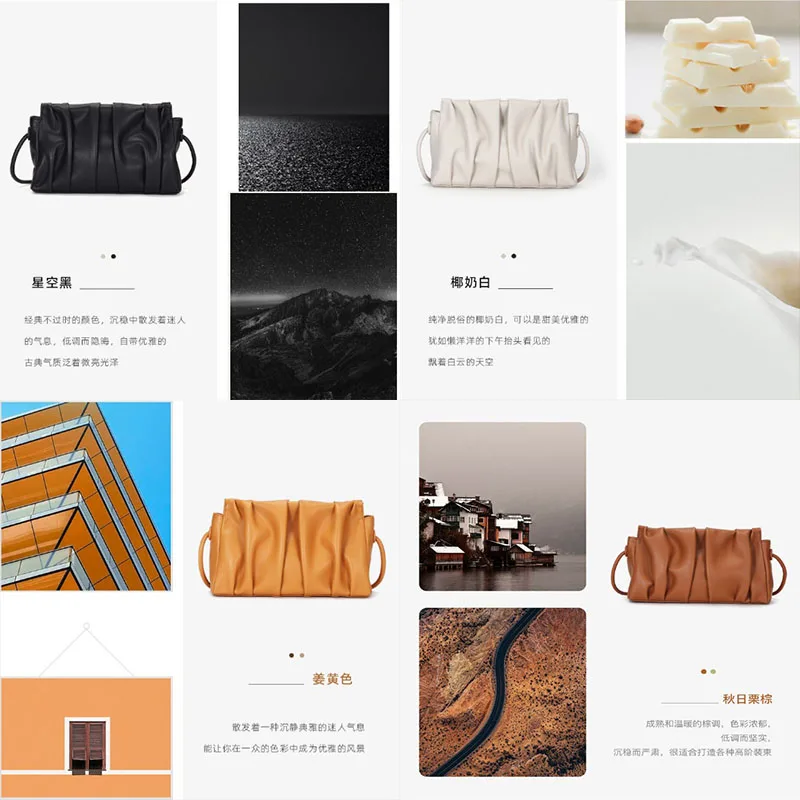 2022 New Luxury Genuine Leather Soft Cloud Bag Women's Small Square Bag Lady's Brand Fashion Designer Female Shoulder Bag Casual