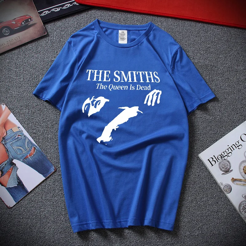 

Men Cotton T Shirt The Smiths "The Queen Is Dead" T-Shirt Morrissey Oversized T Shirt Solid Color Printing Graphic T Shirts