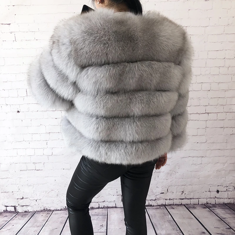 Wholesale Women's Winter Coats 2022 Fur Coat Fox Fur Thick Winter Casual No Slim 50cm Real Fur Jackets 58898 enlarge