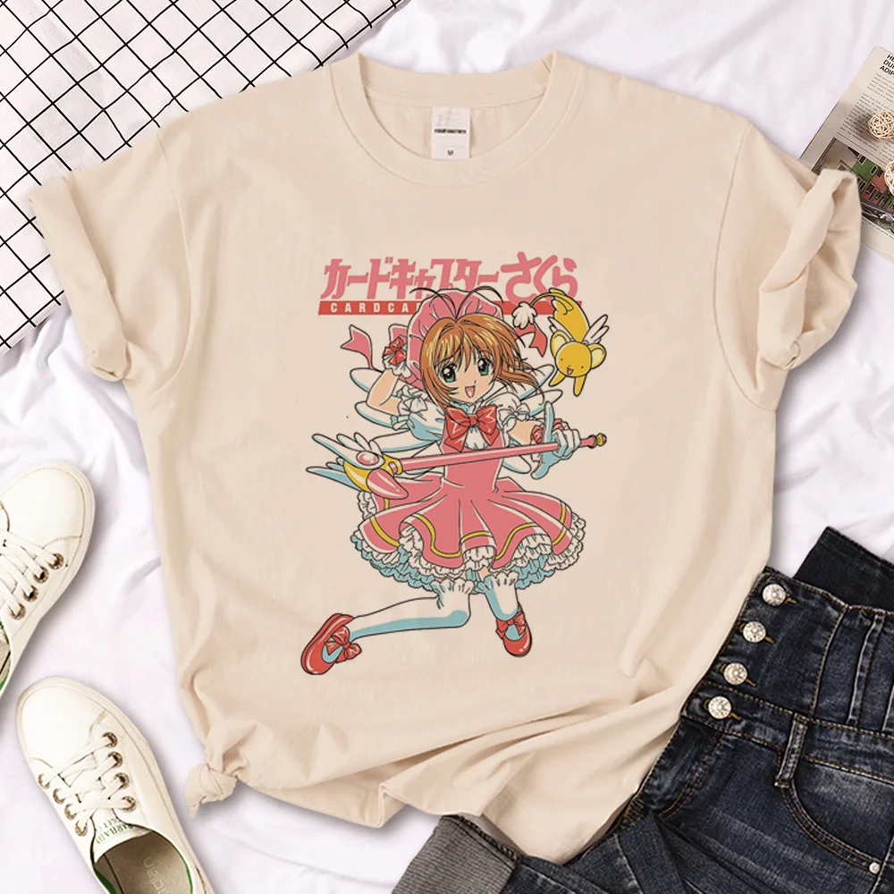 Женская футболка cardcaptor Sakura Magic Girl женская с рисунком манги одежда для девушек