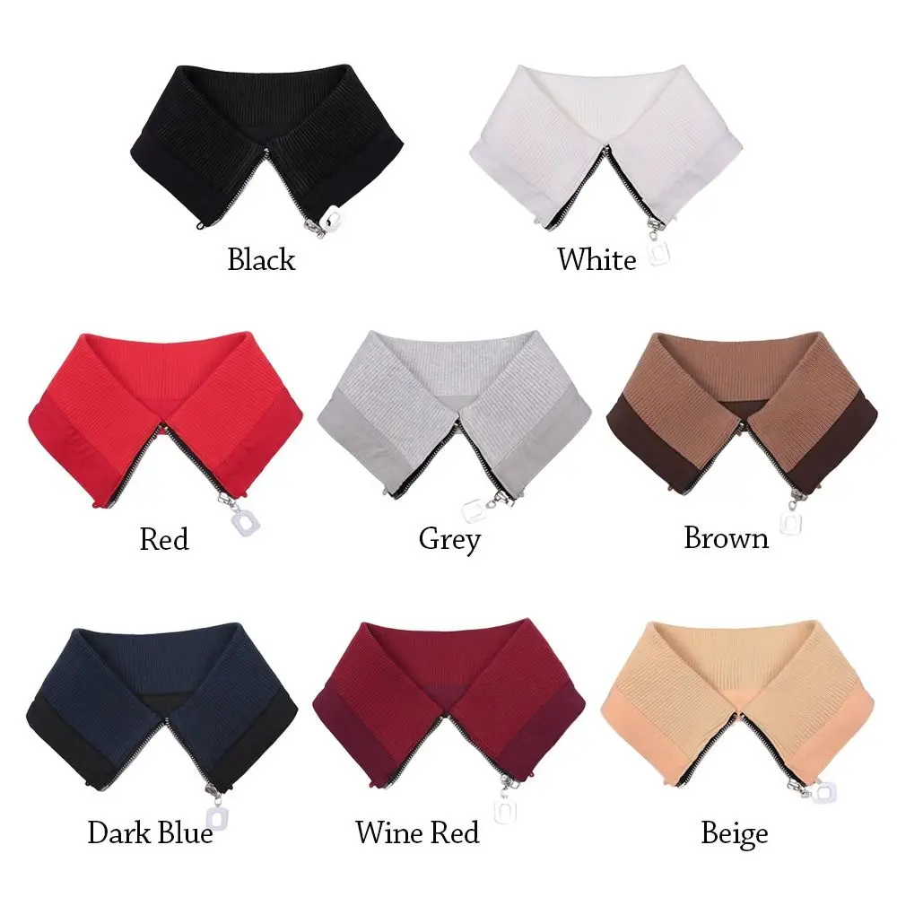 С застежкой-молнией накладной воротник моющийся с защитой от грязи съемный