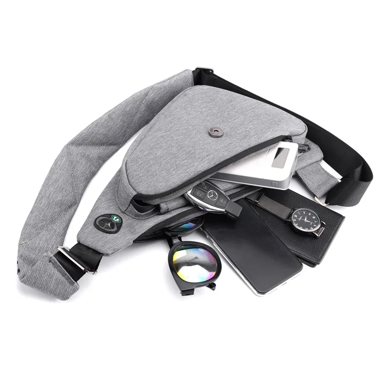 Men‘s New Trendy Casual Shoulder Bag Leisure Travel Sports Outdoor Pack Messenger Crossbody Sling Chest Bag Pack for Male Female