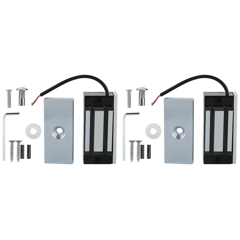 

2X Dc24v Door Electric Magnetic Electromagnetic Lock 60Kg Holding Entry Access Mini