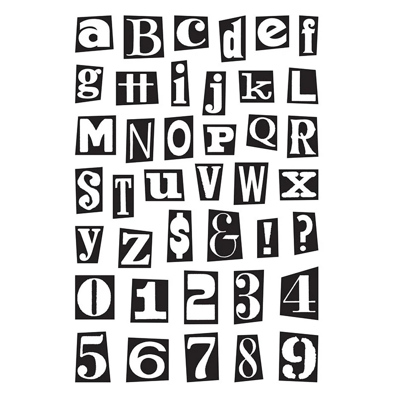 

2022 November New Retro English Alphanumeric Clear Stamps For Craft Making Paper Greeting Card Scrapbooking No Metal Cutting Die