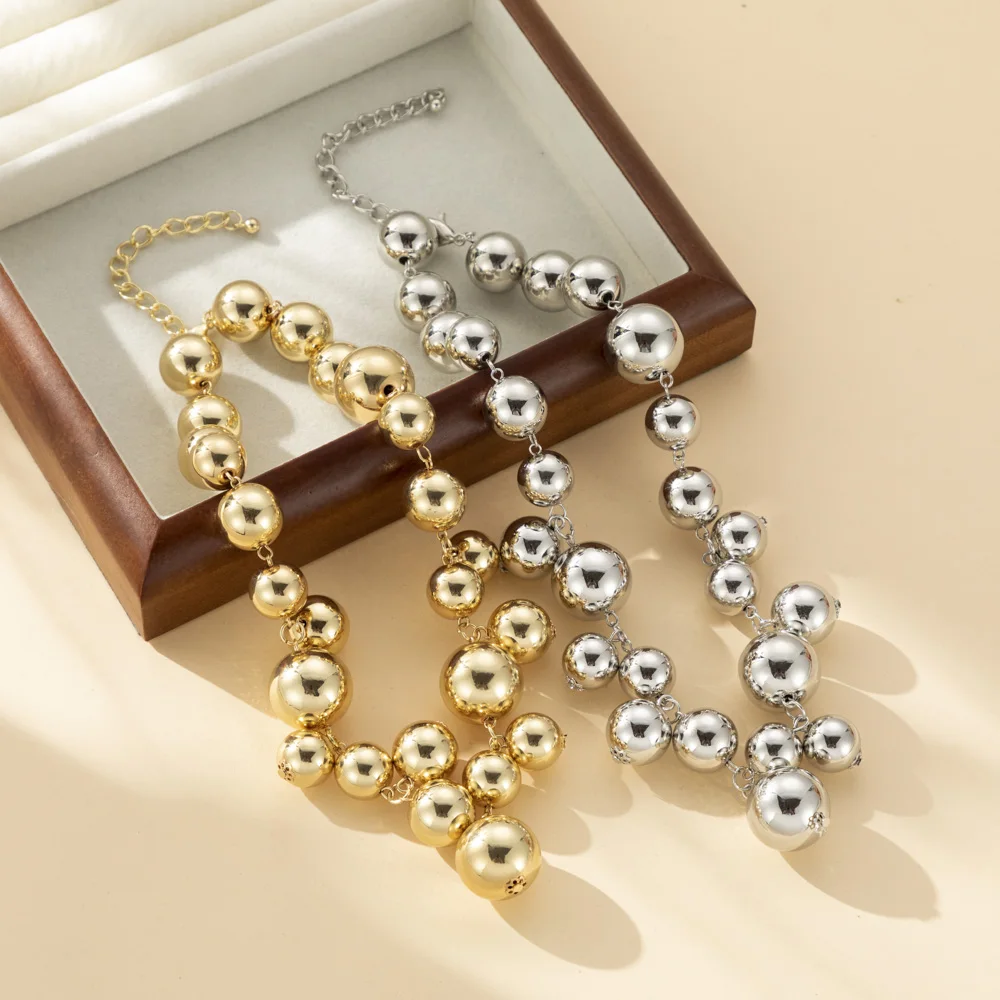 Женское колье с имитацией жемчуга необычное ожерелье подвеской в стиле ретро