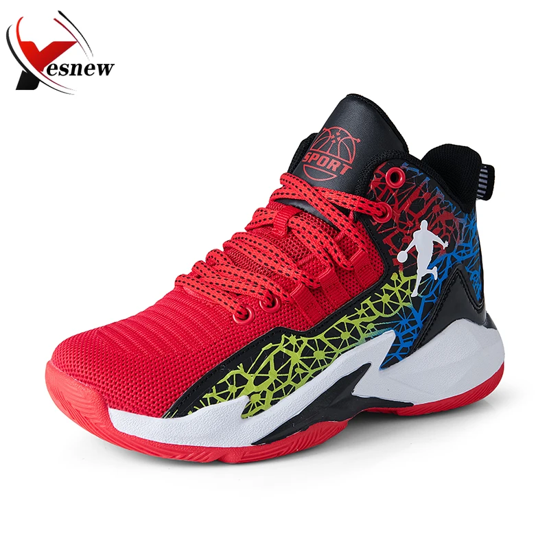 Size 30-40 Boys Girls Basketball Shoes for Kids Sneakers Thick Sole Non-slip Children Sports Basket Trainer Chaussure