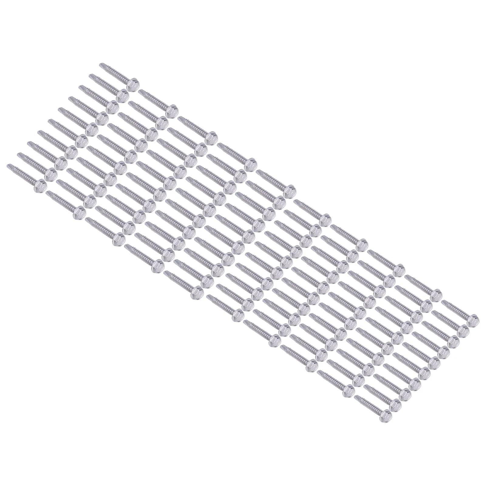 100 шт. Самонарезающие винты из нержавеющей стали с шестигранной головкой