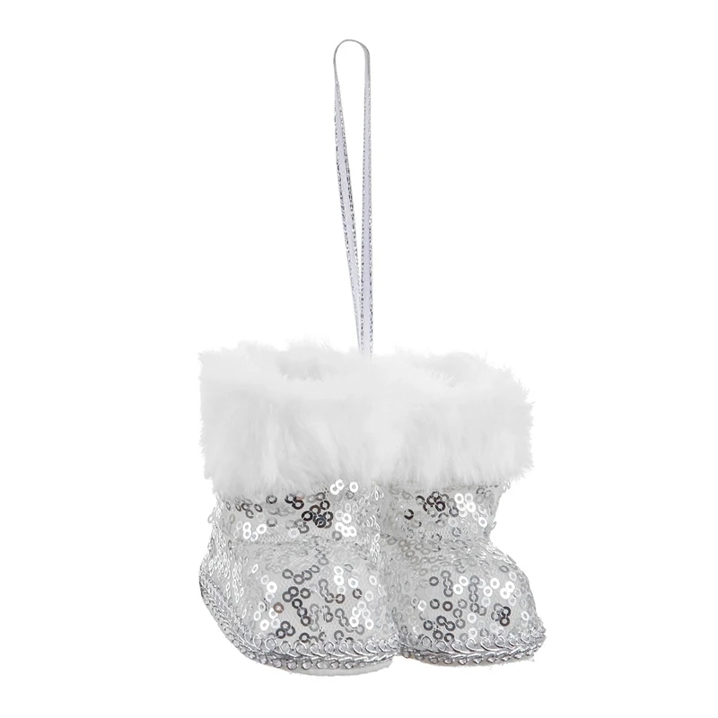 

Christmas Plush Boot Shoe Toy Baubles Xmas Tree Hanging Pendant Ornaments Home House Decoration New Year Gift Navidad
