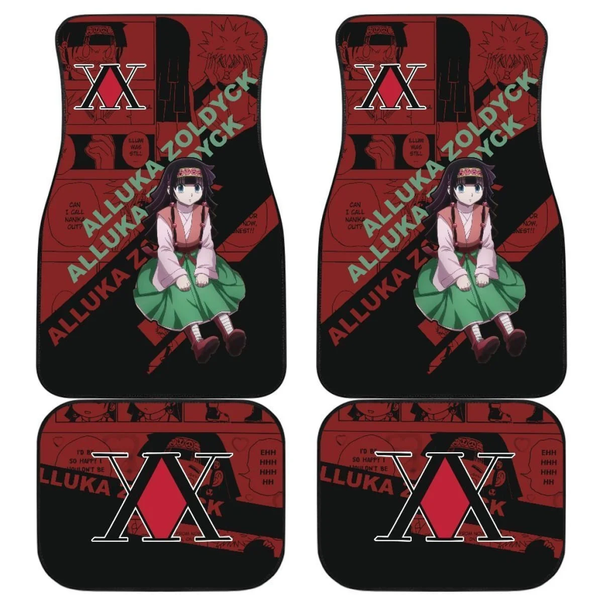 

Alluka Zoldyck Characters Hunter X Hunter Car Floor Mats Anime Gift For Fan Universal Fit Full Set 4Front Rear Car Floor Mats