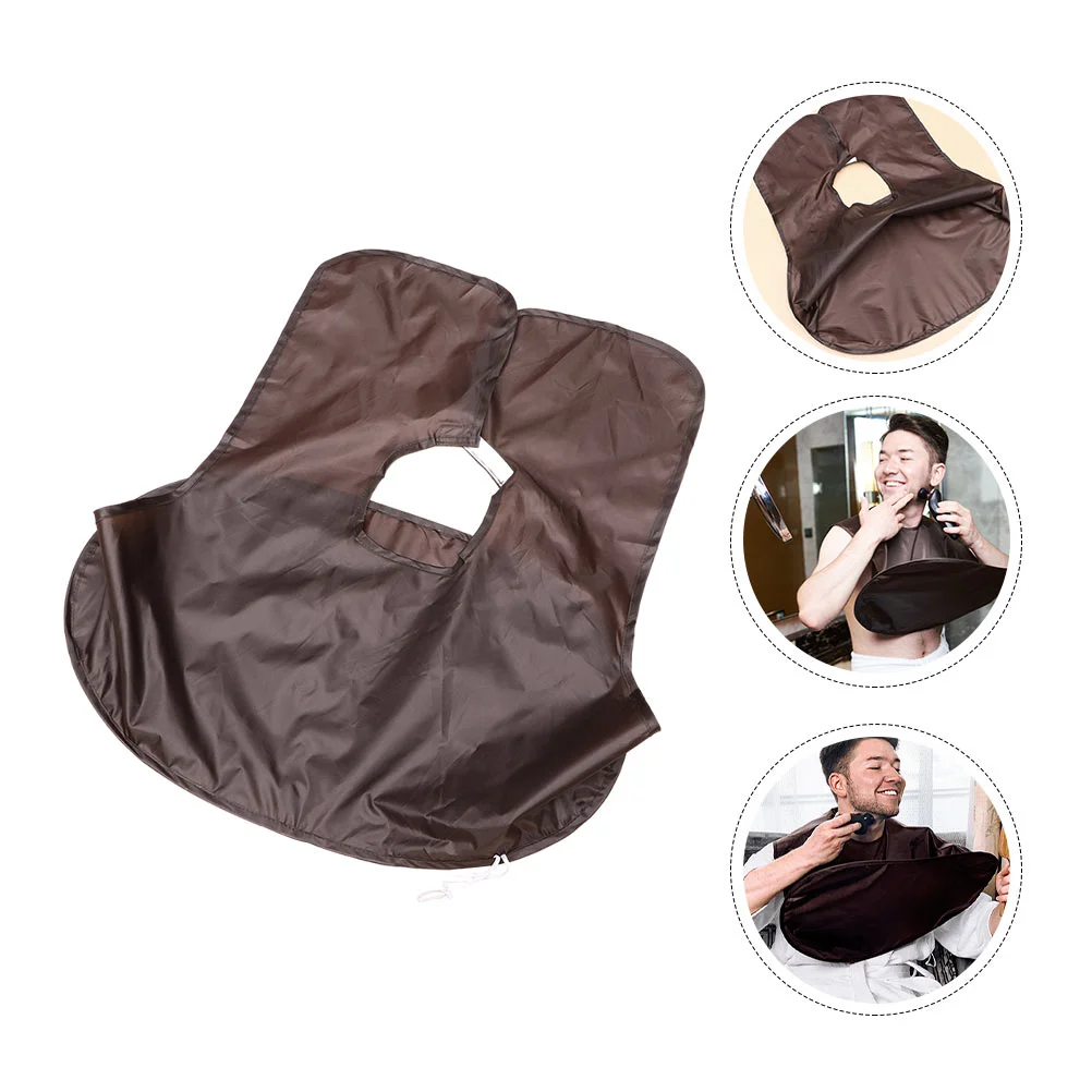 Нагрудники ткань для бритья накидка бороды фартук стрижки практичный кофейный