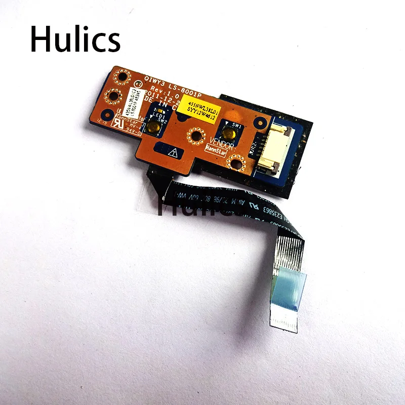 Hulics Used For Lenovo Y580 Y480 Y485 Series QIWY3 LS-8001P Power Button Board WORKS