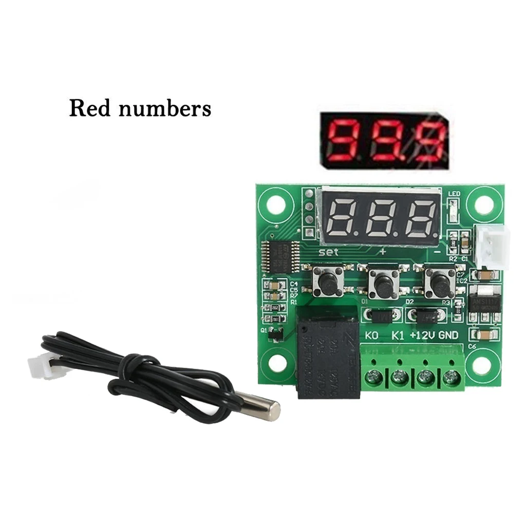 

Hight Quality Temperature Switch LCD Display 12V Digital Temp Controller High Precision Waterproof Sensor 20A Relay