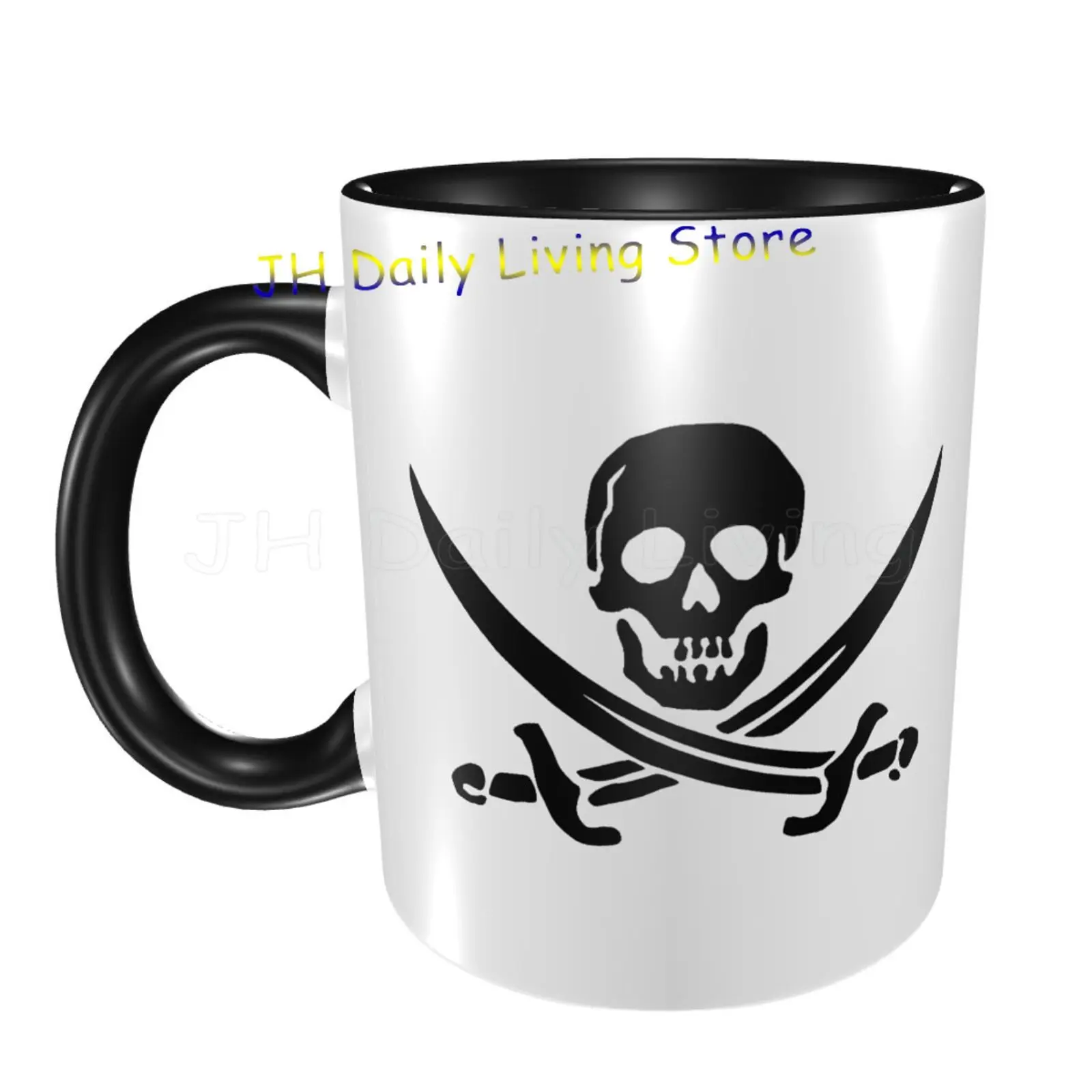 

Jack Rackham Skull Bone Pirate Coffee Mugs Modern Ceramic Cup Home Decor Cafe Restaurant Mug Novelty Creative Gifts for Friends