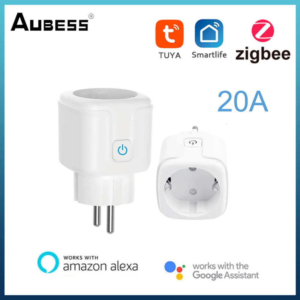

Умная розетка ZigBee с таймером и голосовым управлением, 20 А