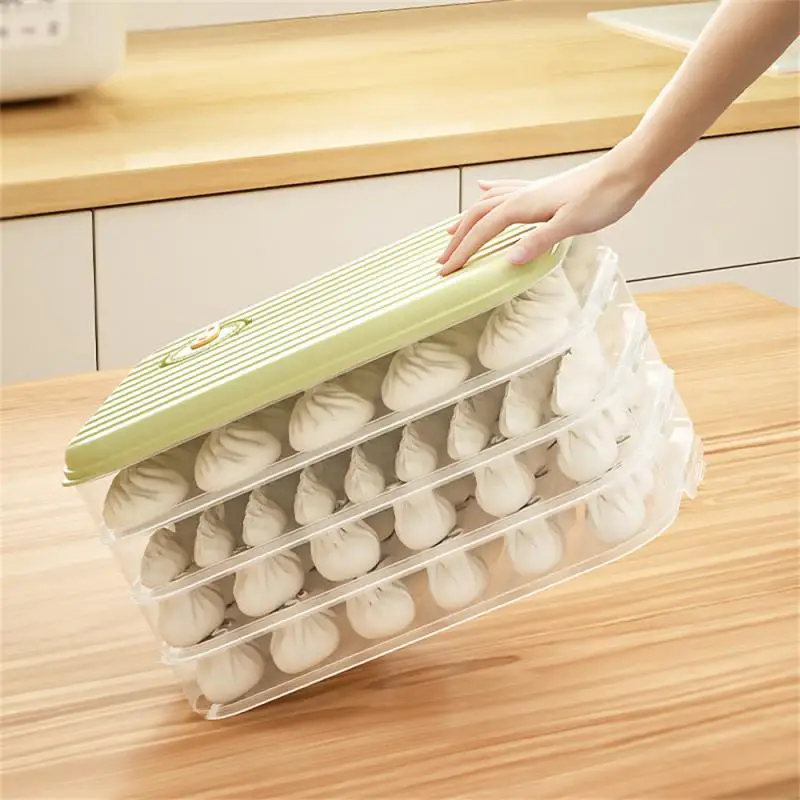 

Multi-Layer Dumpling Box Dumplings Storage Box Refrigerator Dumpling Freezing Refrigerator Storage Case Kitchen Organizer Grains
