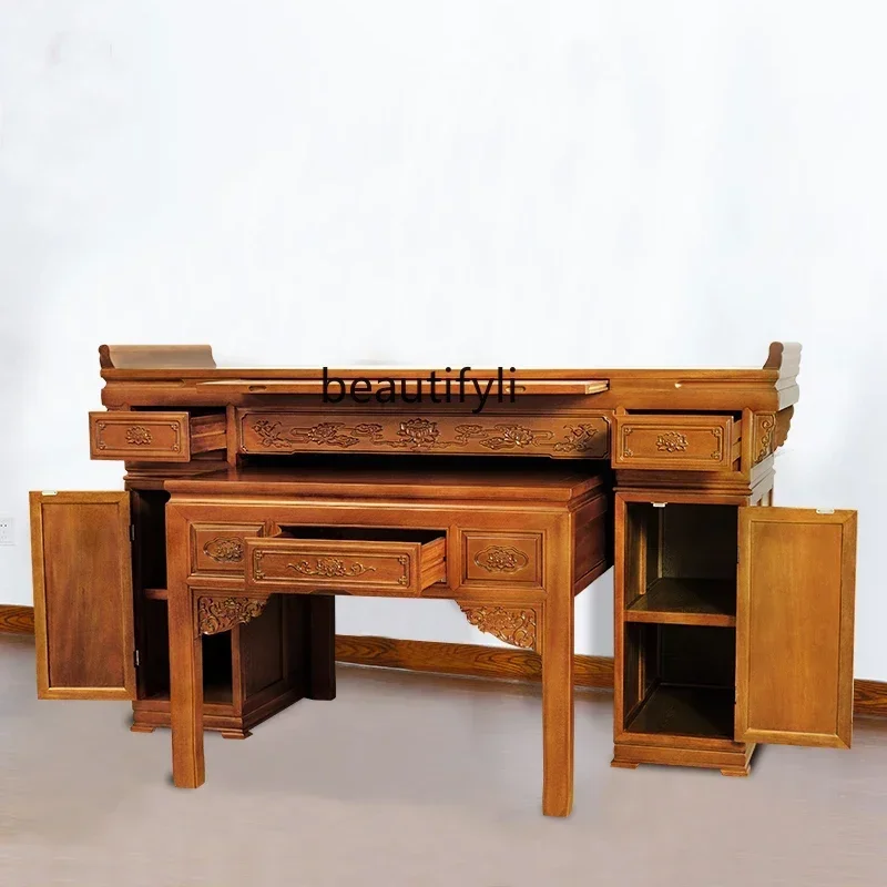 Алтарь бытовой алтарь из цельного дерева стол Будды Бог богатства Бодхисаттва