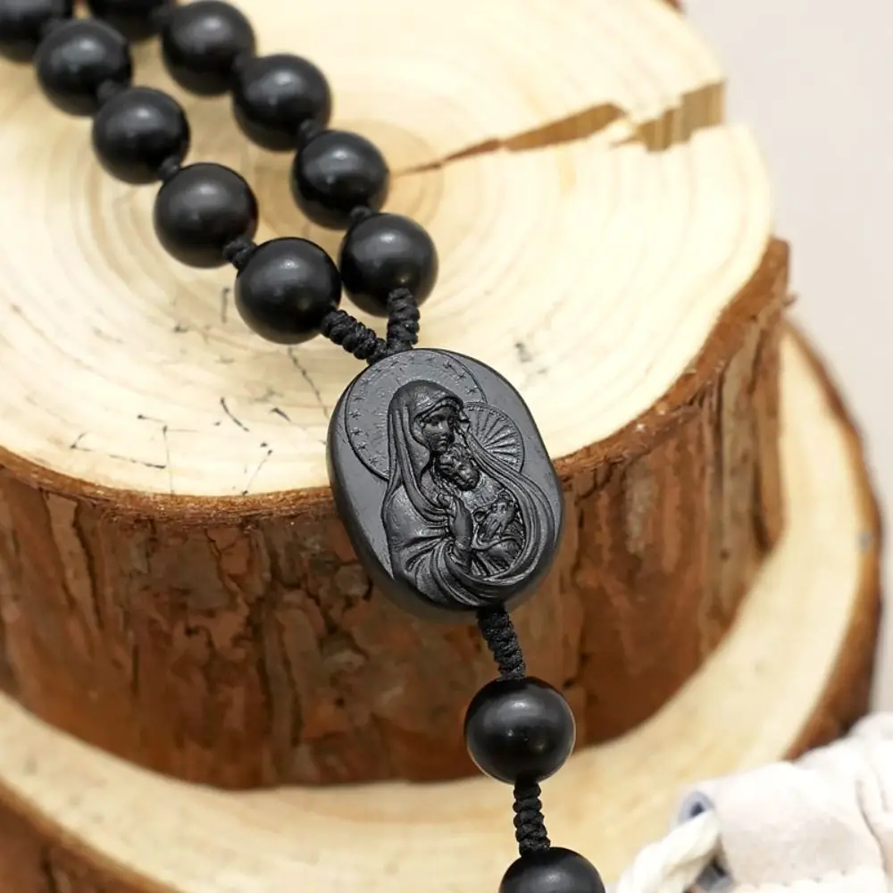 Dalbergia Microphylla Ожерелье-четки ручной работы с сумкой для хранения Католическое