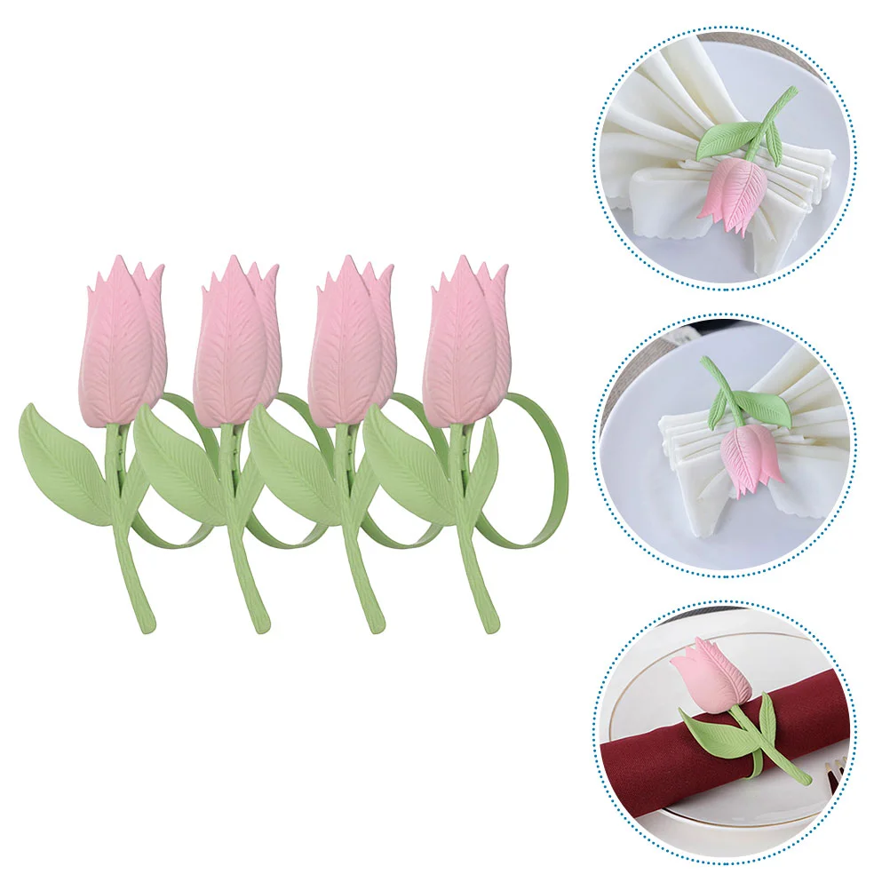 

Napkin Buckle Ring Holders Clasps Decoration Serviette Rings Flower Buckles Holiday Table