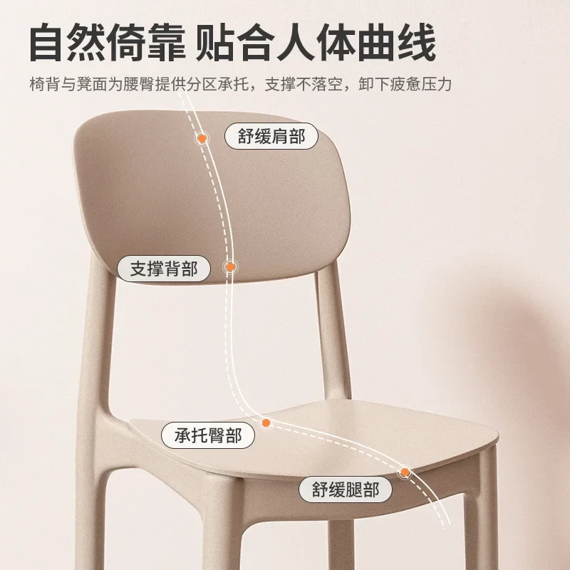 Утолщенный пластиковый стул домашний повседневный обеденный стол простой
