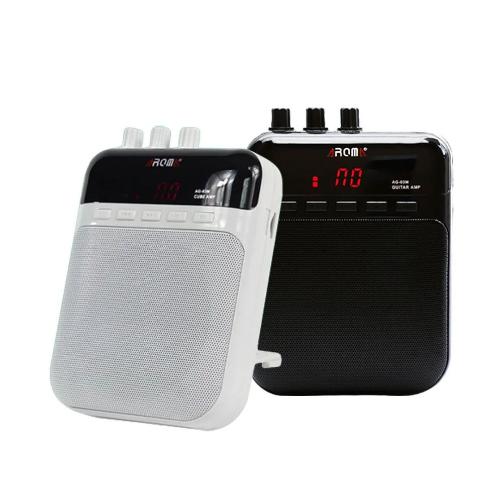 

Портативный усилитель для гитары Aroma AG-03M 5 Вт, динамик, многофункциональный заряжаемый слот для TF-карты, функция записи, аксессуары для гитар...