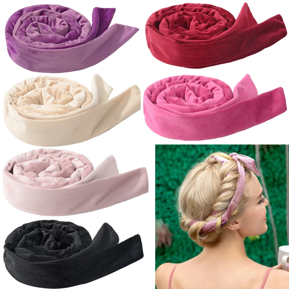 

Satin Heatless Curling Rod Lazy Curler Headband Make Soft Lazy Hair RollersNo Heat Sleeping Curl Bar Wave Formers Styling Tools