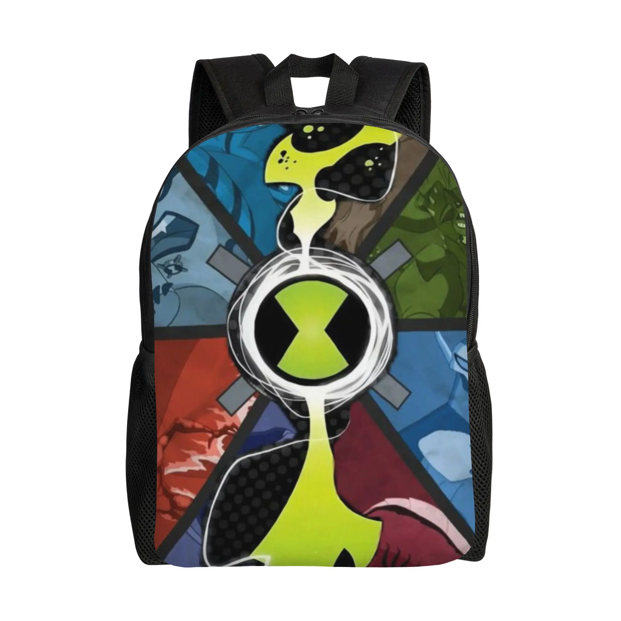 Фото Сезон к школе: школьный рюкзак с логотипом Ben 10 Omnitrix и изображением инопланетян, модный рюкзак для офисных работников Ben 10. №1
