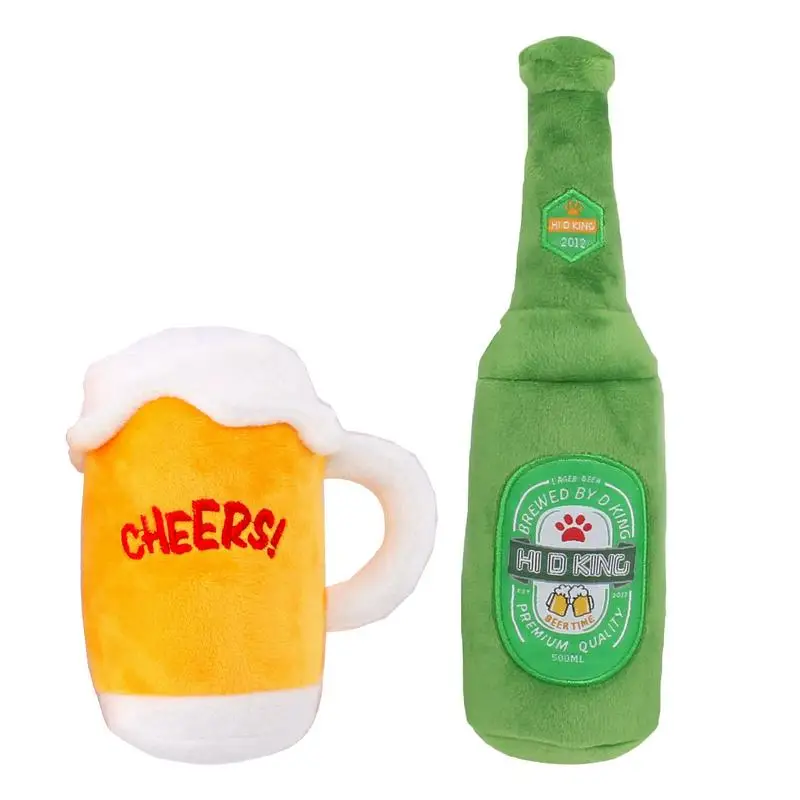 

Пивной стакан для питомца, плюшевая пищалка, набор игрушек, безопасная Высококачественная кукла, мягкая пищалка для маленьких собак, Прямая...