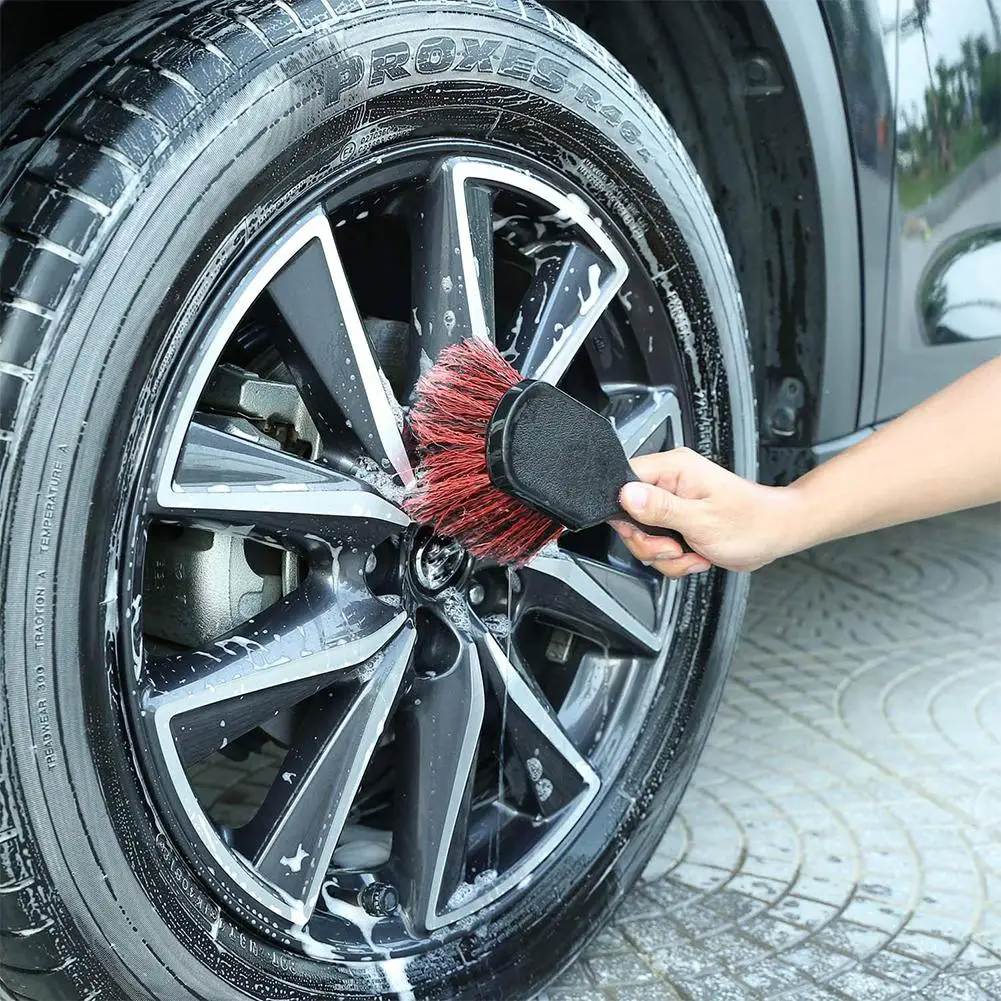 

Car Soft Cleaning Brush Detailing Brush Cleans Dirty Tires Releases Dirt And Road Grime Short Handle Brush