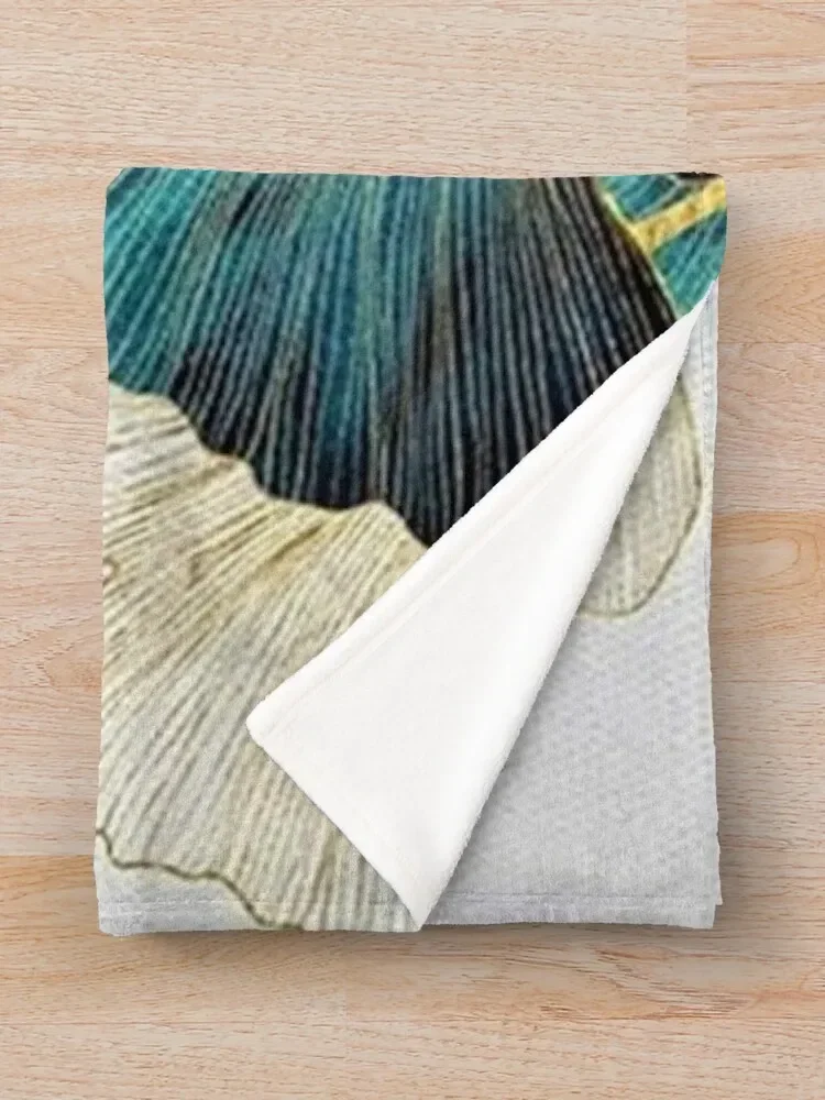 Синее одеяло в виде листьев Гинко мягкие искусственные пушистые одеяла