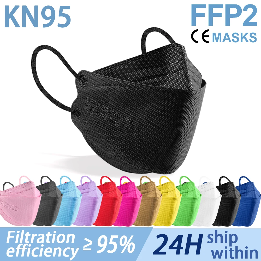Маска для лица Fpp2 España CE Ffp2 маска с фильтром респираторная Kn95 черного цвета