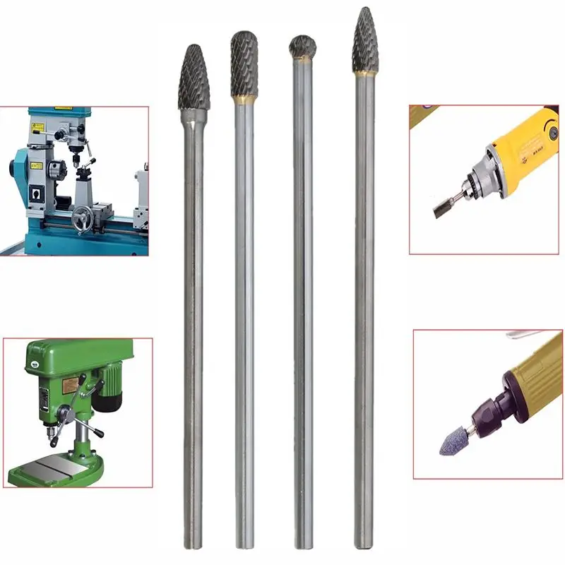 Набор шлифовальных головок из вольфрамовой стали 4 шт./компл. 150-160 мм диаметр 6
