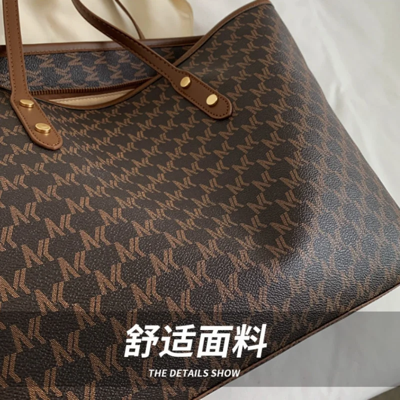 Women's Hot Trend Luxury Letters Shoulder HandBags Large Capacity Retro Simple Tote Bag Shopping Hand Bags for Women Beach Bags