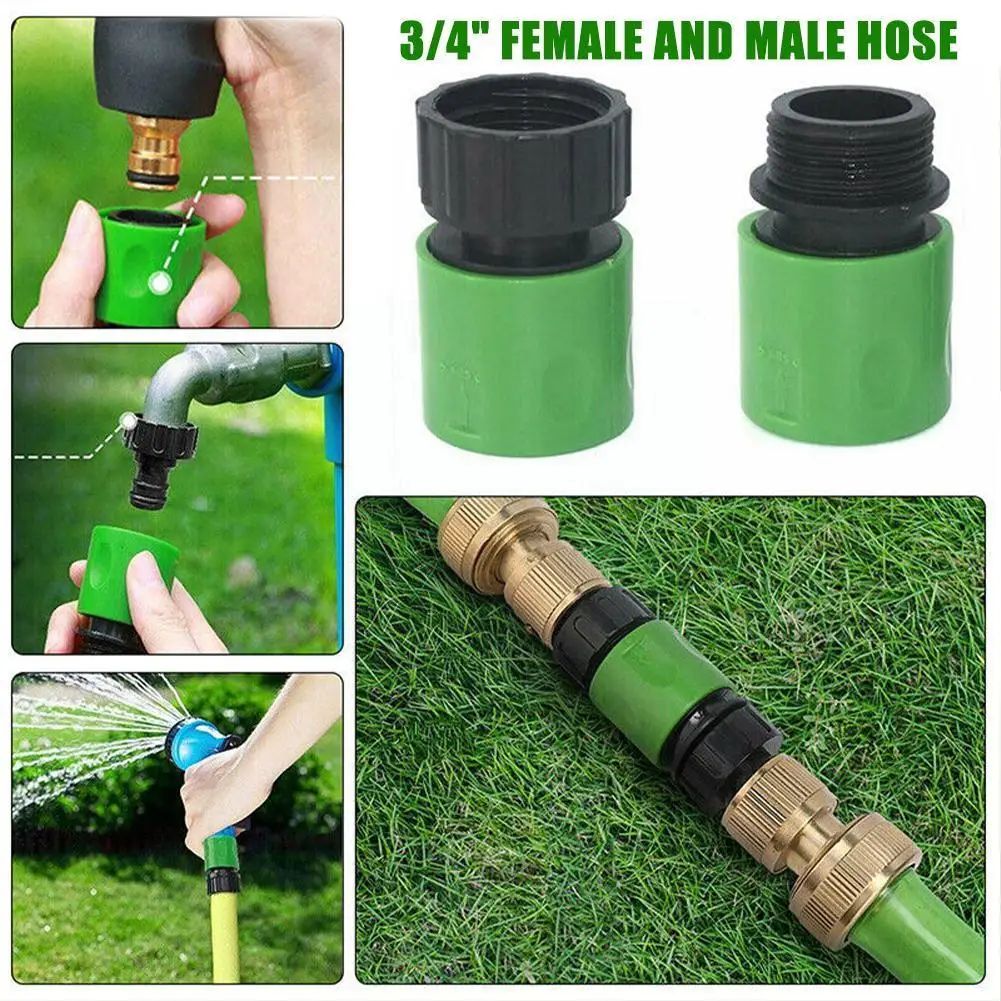 

Garden Watering Hose ABS Quick Connector 1/2” End Double Male Hose Coupling Joint Adapter Extender Set For Hose Pipe Tube I5Y8