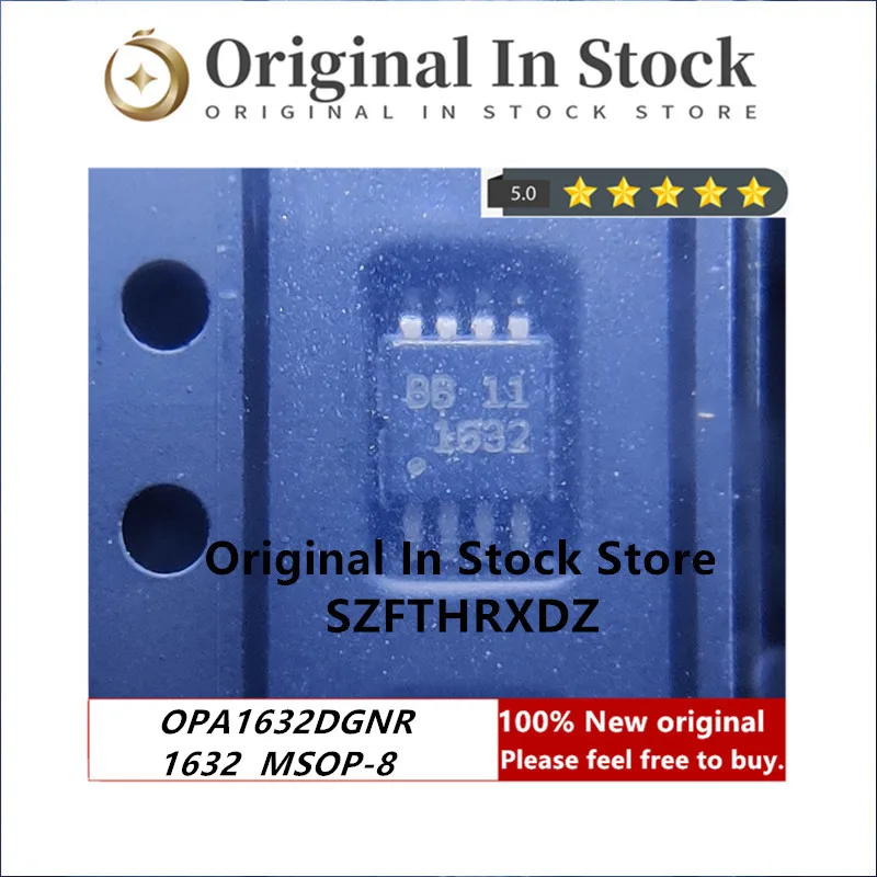 

100% Новый оригинальный OPA1632DGNR MSOP8 1632 MSOP-8 Audio Amp Speaker 1-CH Mono/2-CH Stereo/4-CH Stereo Class-AB 8-контактный (10 шт.)