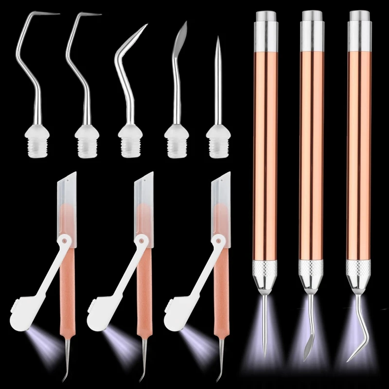 Набор виниловых инструментов для прополки с 3 искусственными ручками пинцетами 5