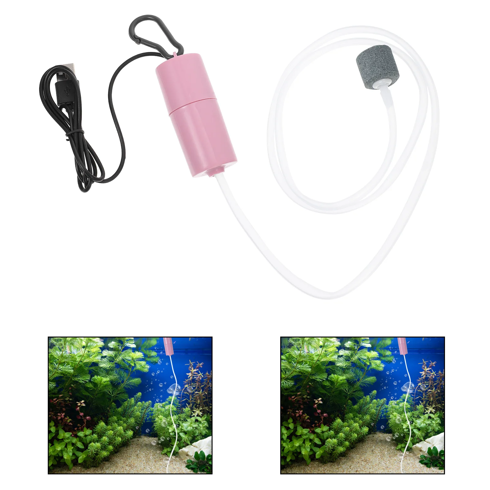 

Pump Air Aquarium Tank Aerator Usb Filter Mini Portable Bubbler Plastic Outdoor Silent Stone Whisper Mute Water Compressor