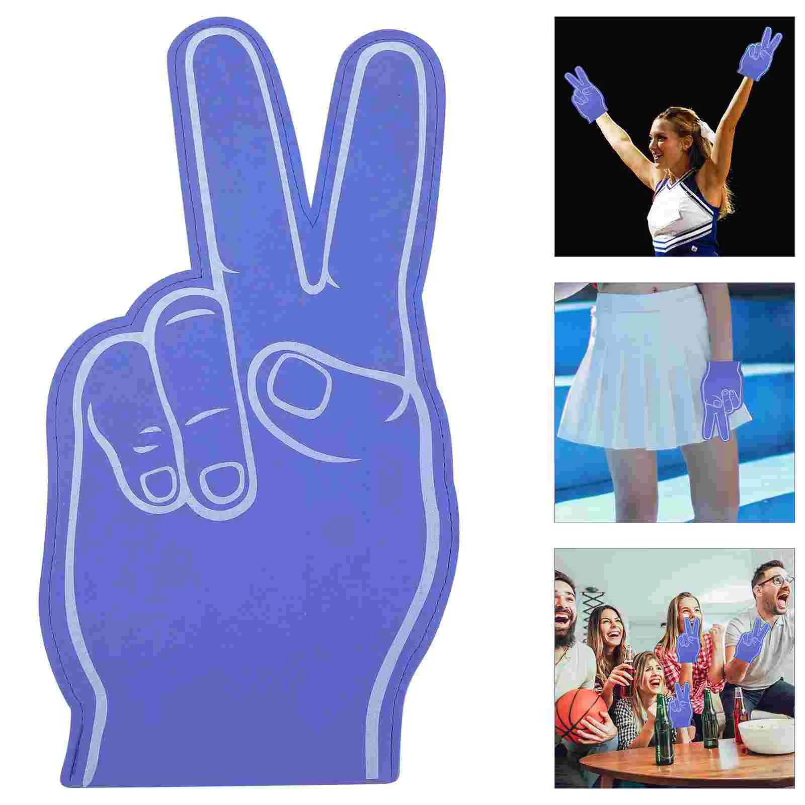 

Finger Handvictory Fingers Glove Poms Pom Pointy V Sign Peace Blank Favors Party Diyfan Giant Cheerleading
