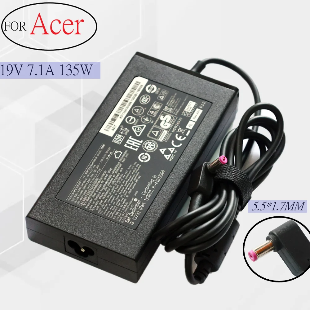 

Original 19V 7.1A 135W laptop AC adapter charger For ACER Aspire V17 Nitro 5 np515-52 pa-1131-16 ADP-135KB VX5 VN7-792G-59CL