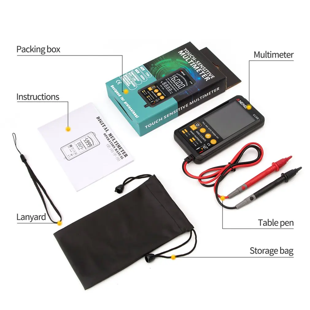 

Цифровой мультиметр, умный экран, аналоговая панель постоянного тока, реальные параметры 6000 шт.