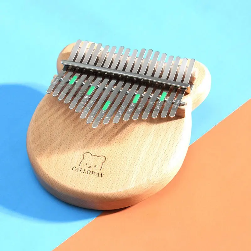 

Cute Bear Kalimba 17 Keys Wooden Handmade Cartoon Animals Pattern Creative Children Birthday Gifts Keyboard Musical Instruments