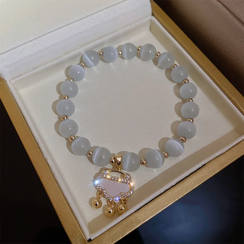 

VENTFILLE Gold Color Opal Bracelet for Women Ball Pingan Lock Jewelry Girl Birthday Gift Dropshipping Wholesale