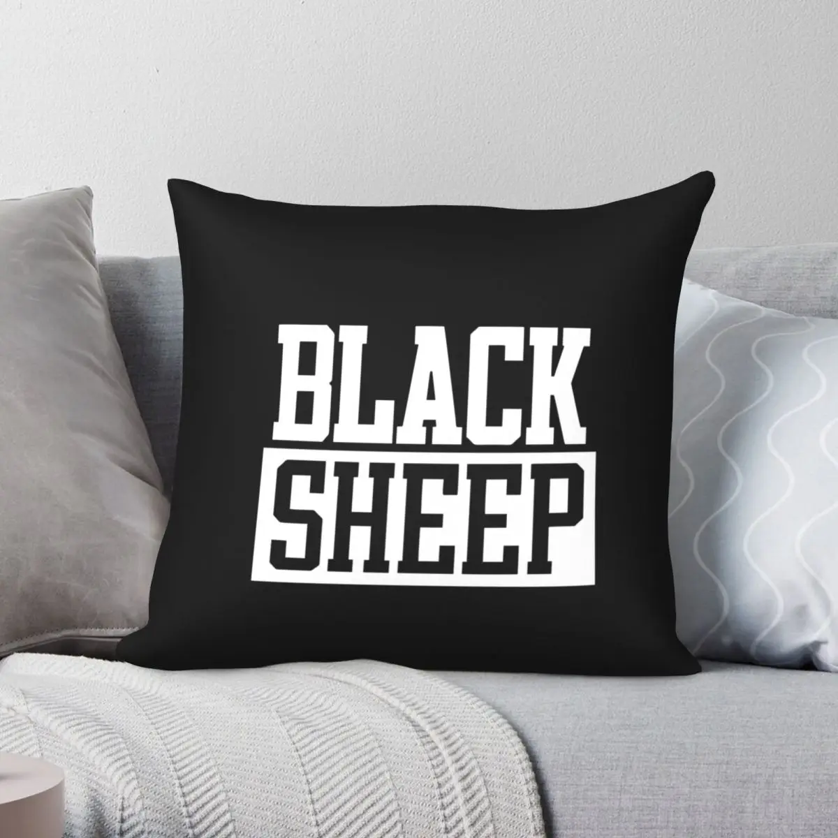 

Лидер продаж, черная наволочка в стиле хип-хоп из овечьей шерсти, полиэстер, лен, бархатный узор, украшение на молнии, чехлы на подушки для дома 45x45