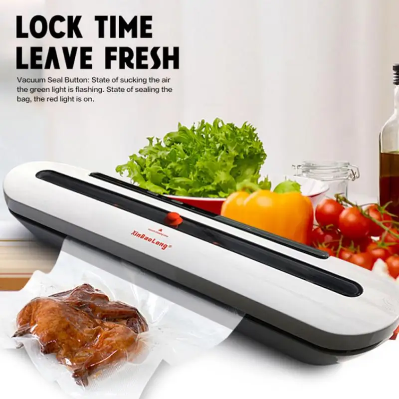 

1PCS Eletric Vacuum Food Sealer Household Vacuum Packaging Machine 220-240V Automatic Vaccum Packer Saver Bags Kichen Tool