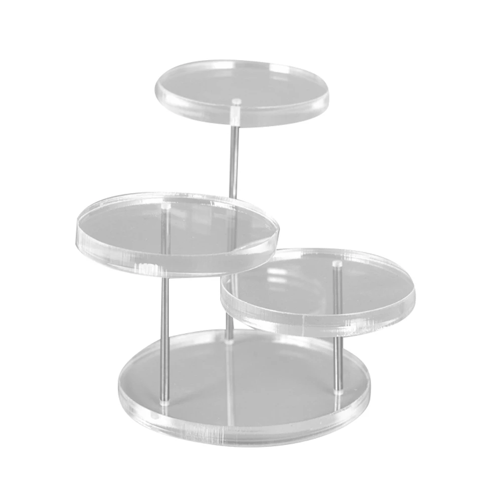 

Подставка для ювелирных изделий из прозрачной акриловой нержавеющей стали, 3-уровневая витрина для сережек, браслетов, ожерелий, прозрачная...