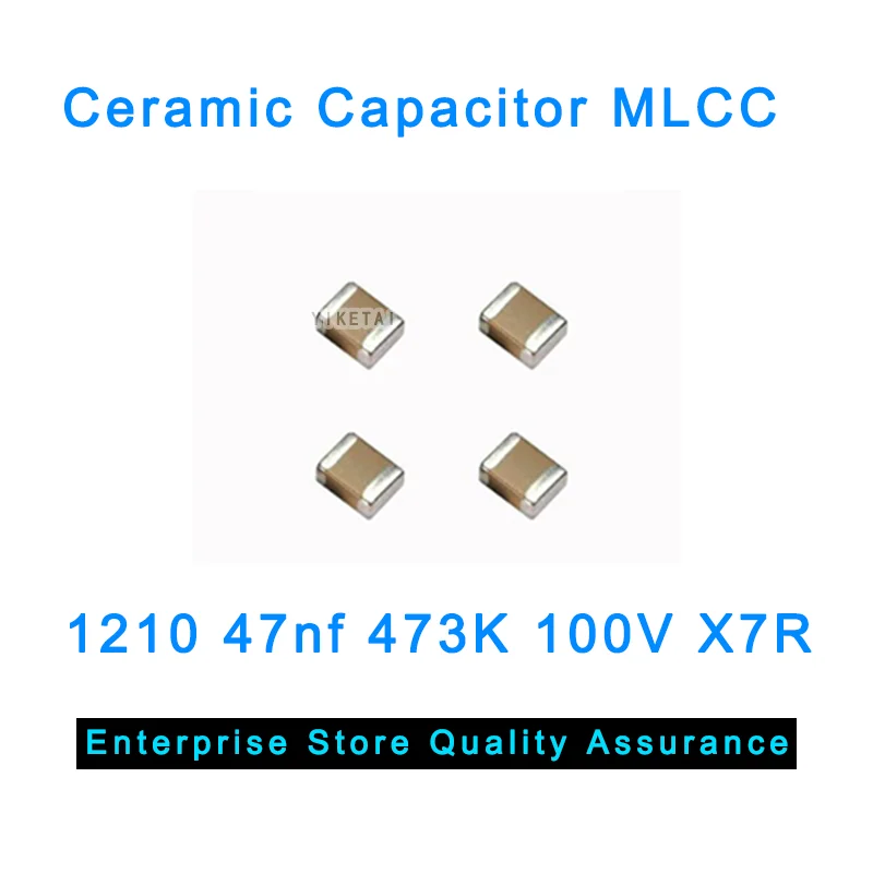 

Ceramic Capacitor MLCC SMD1210 47nf 10% 473K 100V X7R 50 pieces Advantageous Stock