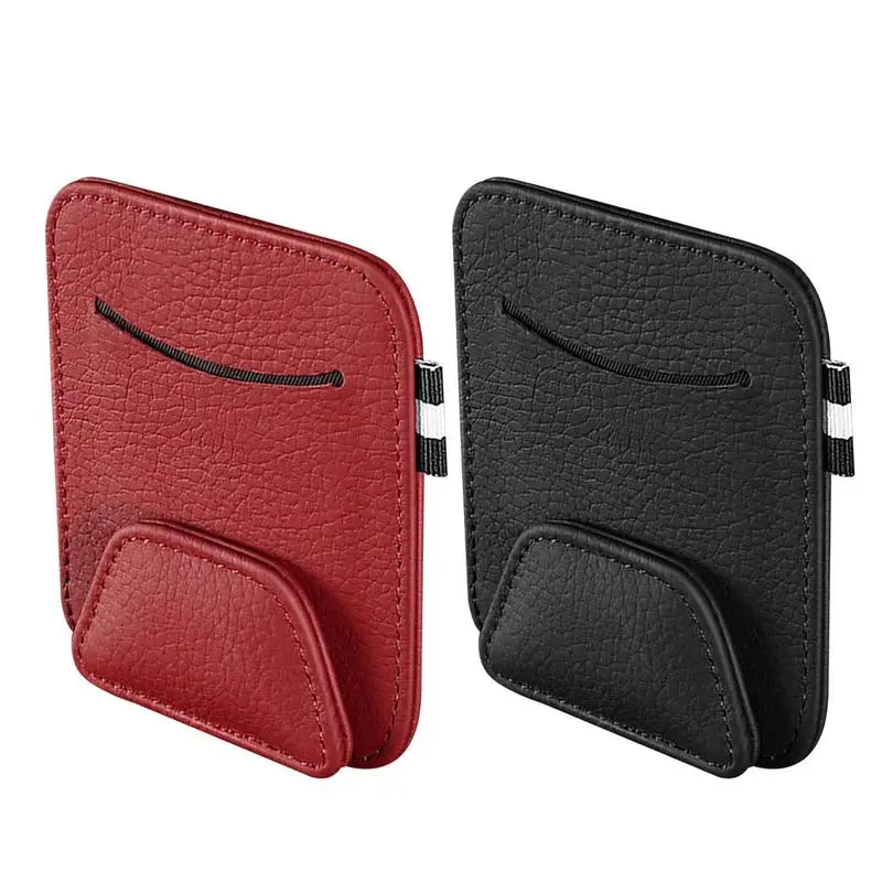 

Car Storage Holder For Glasses Car Sun Visor Sunglasses Holders With Magnetic Buckle Cowhide Glasses Holder Clip For Drivers