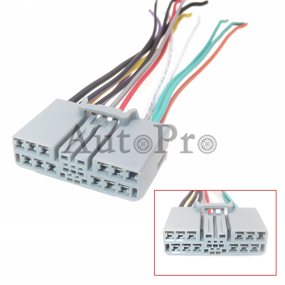 

Автомобильная проводка с 17 отверстиями, 1 комплект, адаптер стандарта ISO, автомобильный радиоразъем, автомобильные аксессуары для Honda CRV CD