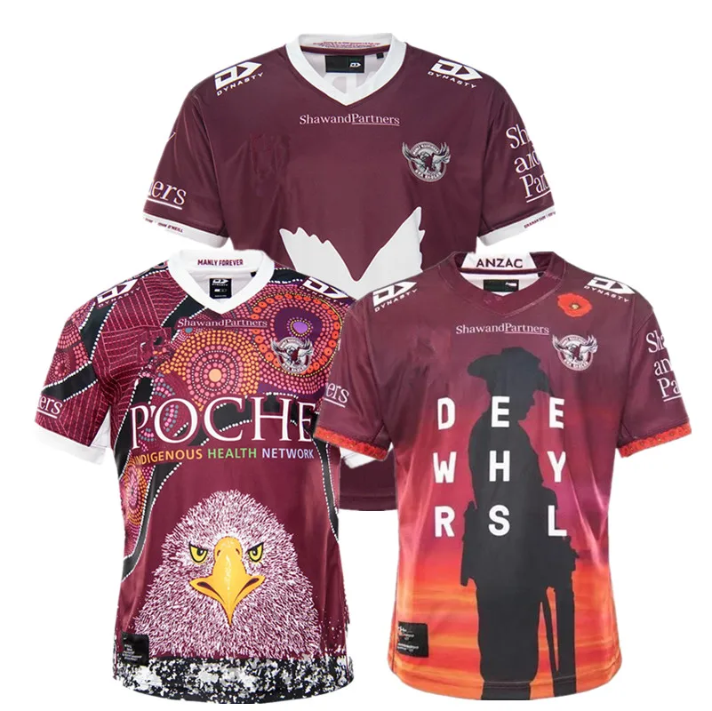 

Manly Warringah Sea Eagles 2019-2021 Rugby Jersey 1987and 1996 RETRO JERSEY Size S-3XL-5XL